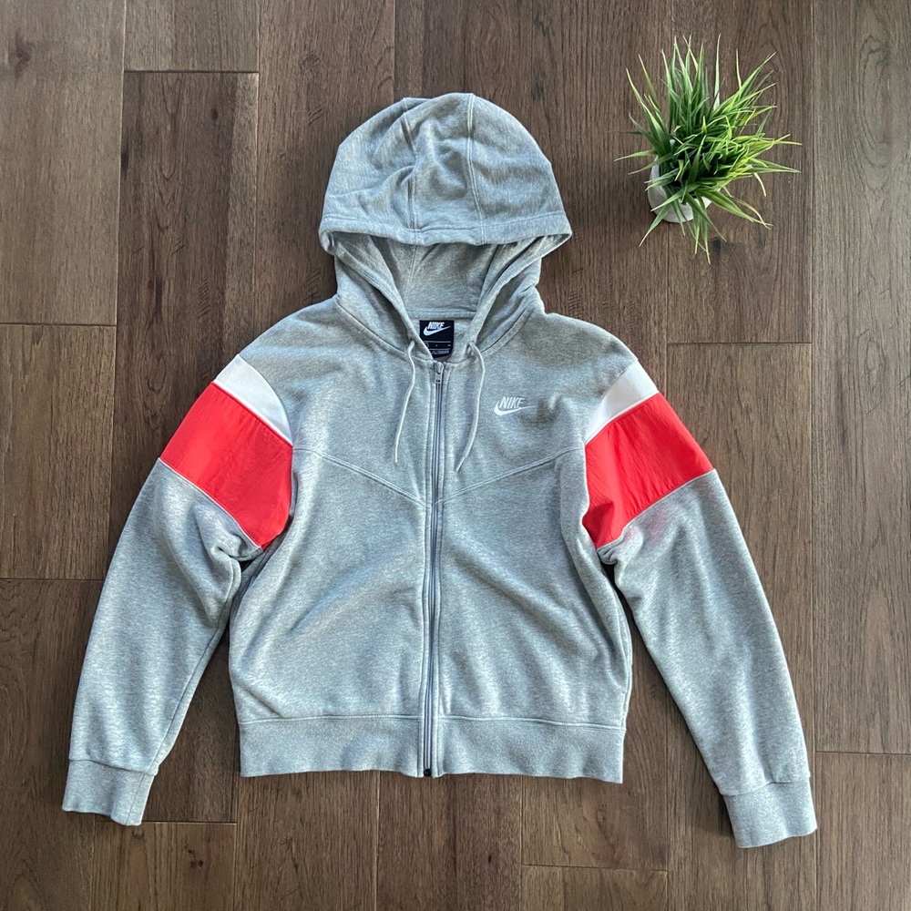 Nike Retro Coral Stripe Full Zip Up Hoodie